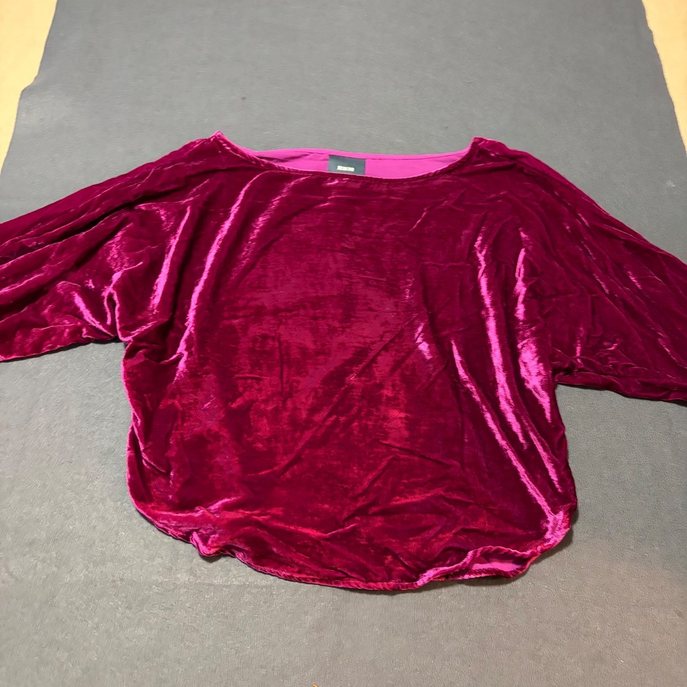 Anthropologie Velvet Dolman Top Womens S Magenta Pink Maeve Avant Artsy Core